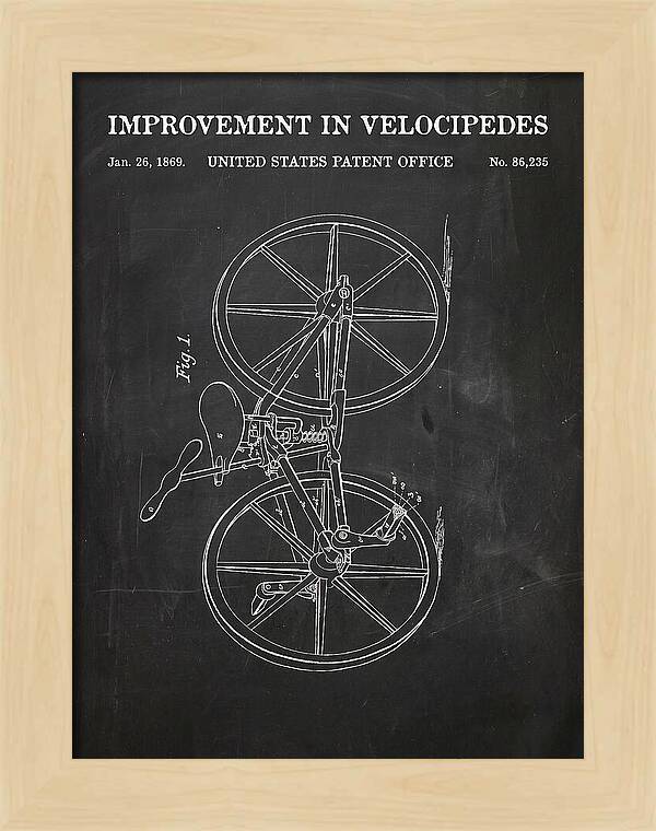 Velocipede Chalkboard Patent Us86235a