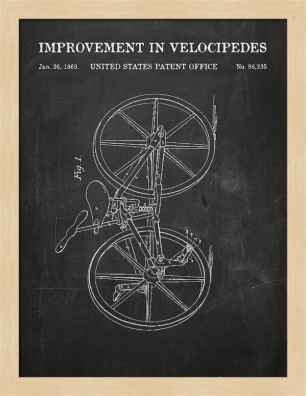 Velocipede Chalkboard Patent Us86235a