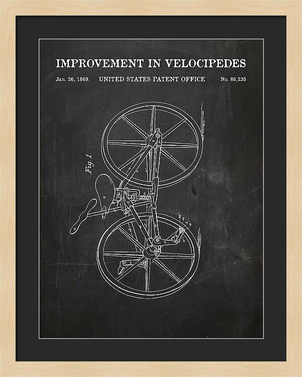Velocipede Chalkboard Patent Us86235a
