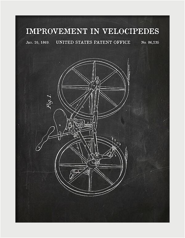 Velocipede Chalkboard Patent Us86235a
