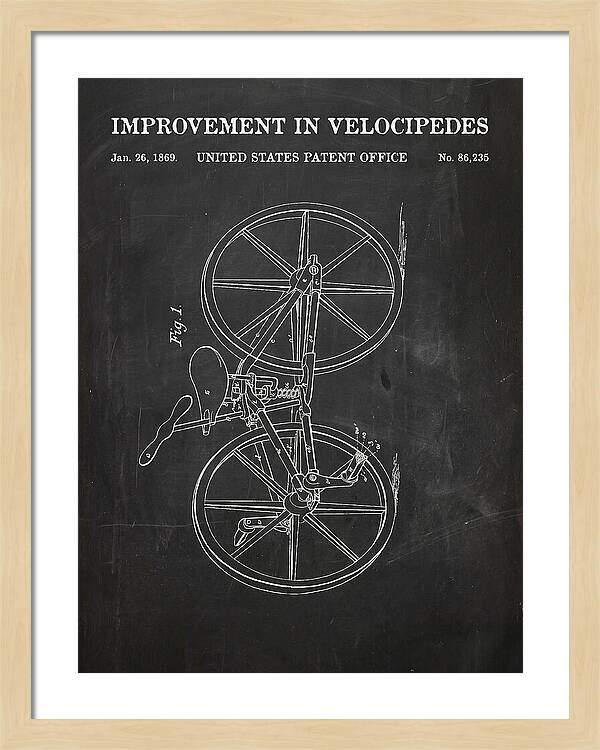 Velocipede Chalkboard Patent Us86235a