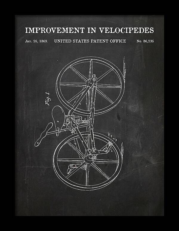 Velocipede Chalkboard Patent Us86235a