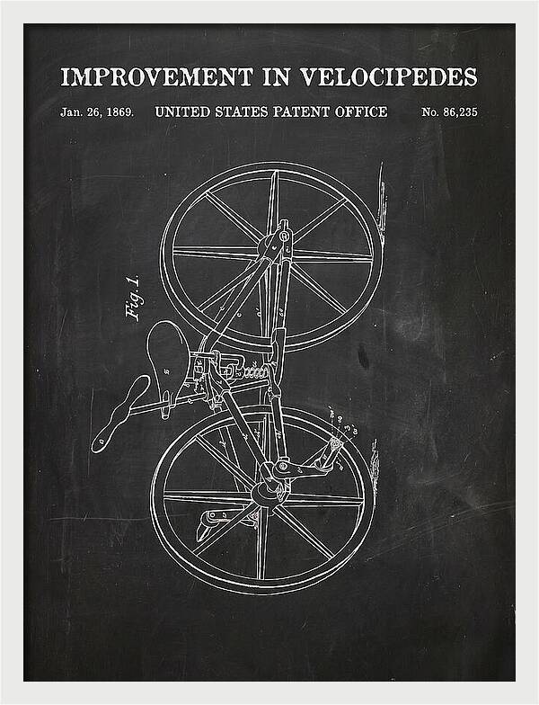Velocipede Chalkboard Patent Us86235a