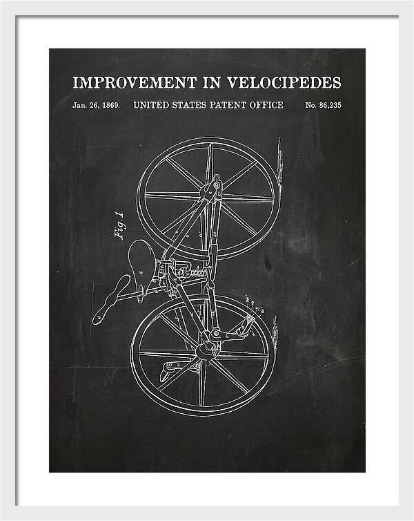 Velocipede Chalkboard Patent Us86235a