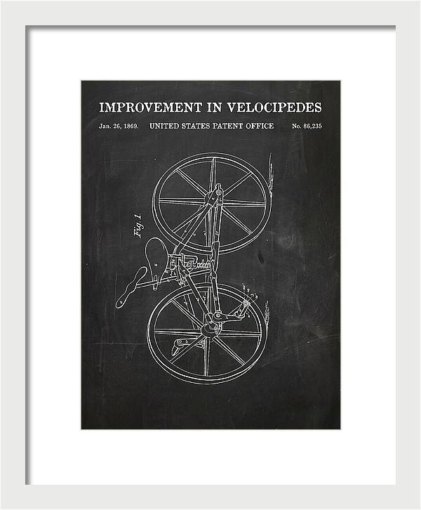 Velocipede Chalkboard Patent Us86235a