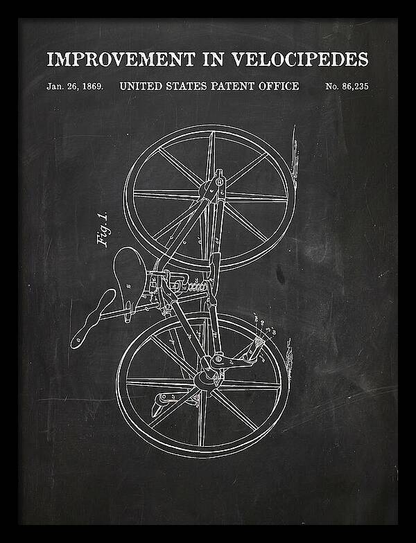 Velocipede Chalkboard Patent Us86235a