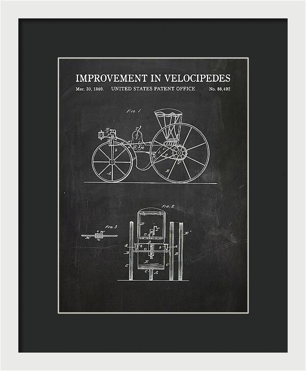 Velocipede Chalkboard Patent Us88492a