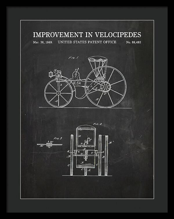 Velocipede Chalkboard Patent Us88492a