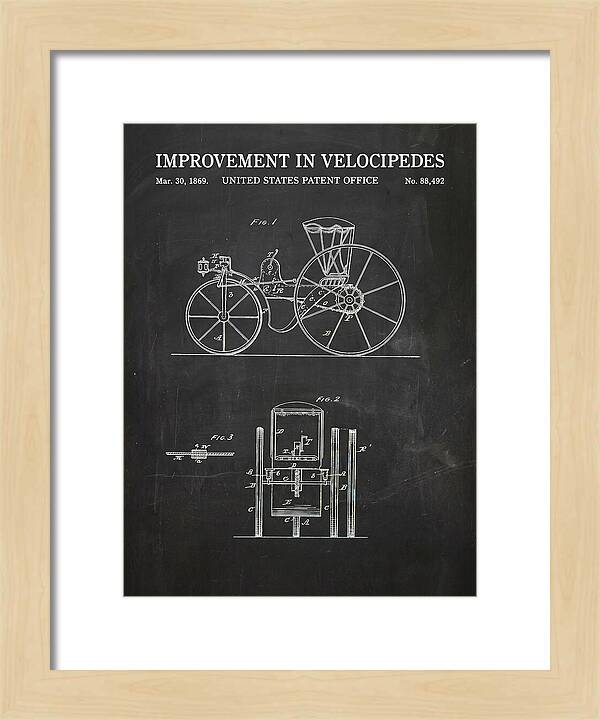 Velocipede Chalkboard Patent Us88492a