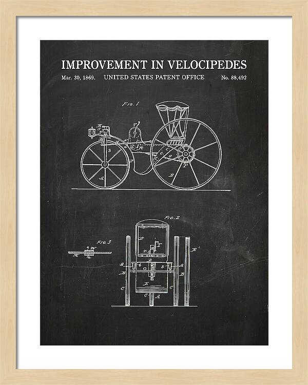 Velocipede Chalkboard Patent Us88492a
