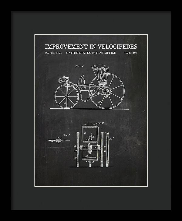 Velocipede Chalkboard Patent Us88492a