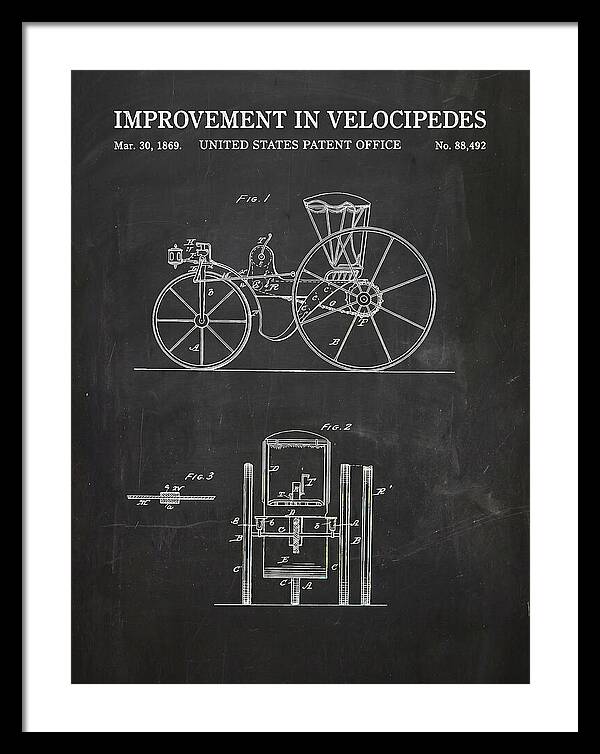 Velocipede Chalkboard Patent Us88492a