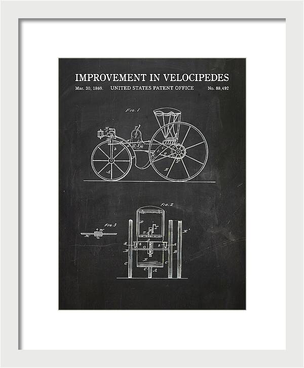 Velocipede Chalkboard Patent Us88492a