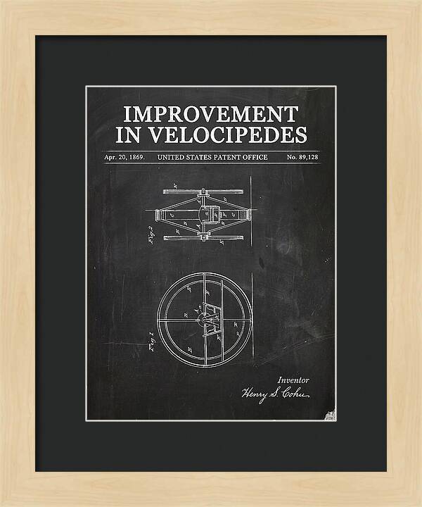 Velocipede Chalkboard Patent Us89128a
