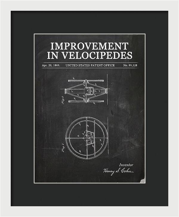 Velocipede Chalkboard Patent Us89128a