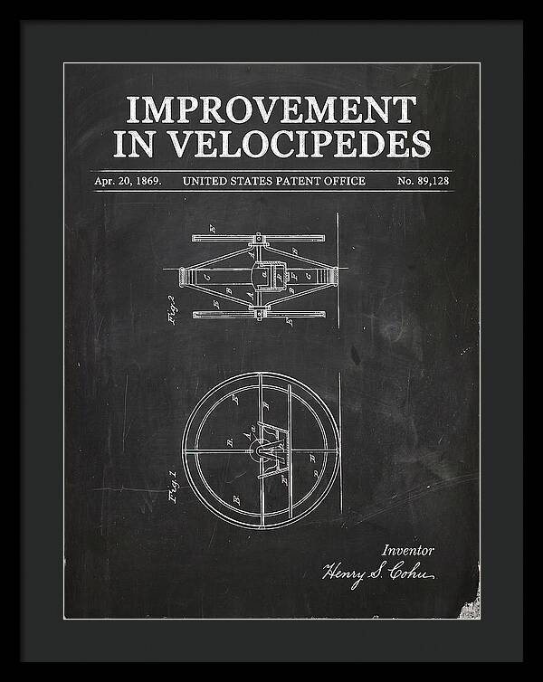 Velocipede Chalkboard Patent Us89128a