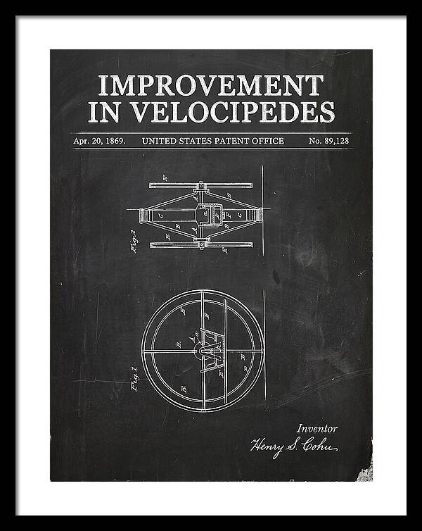 Velocipede Chalkboard Patent Us89128a