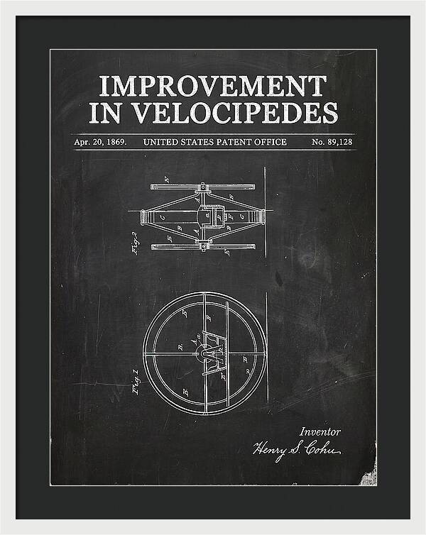 Velocipede Chalkboard Patent Us89128a