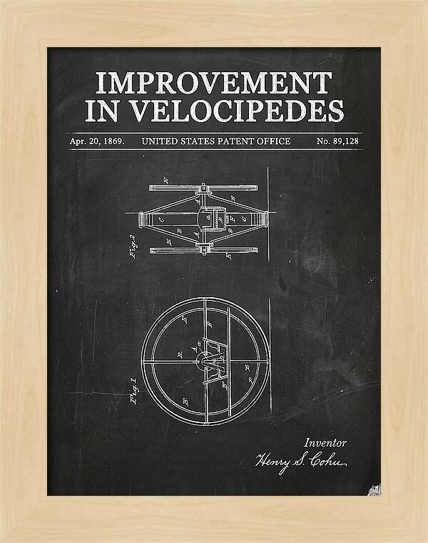 Velocipede Chalkboard Patent Us89128a