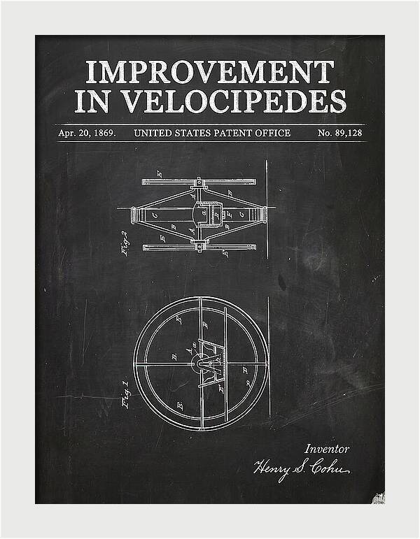 Velocipede Chalkboard Patent Us89128a