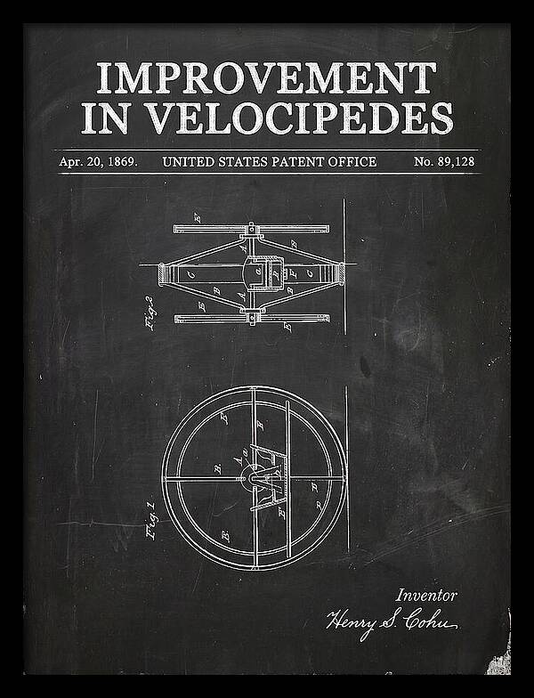 Velocipede Chalkboard Patent Us89128a