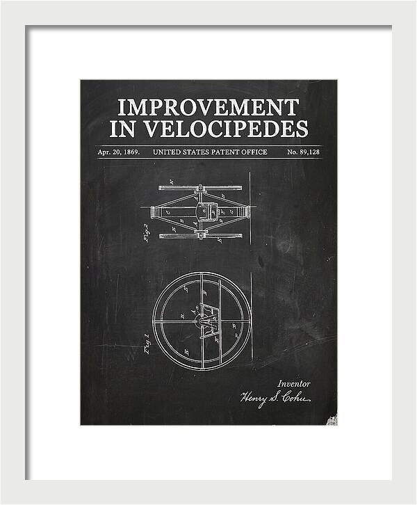 Velocipede Chalkboard Patent Us89128a