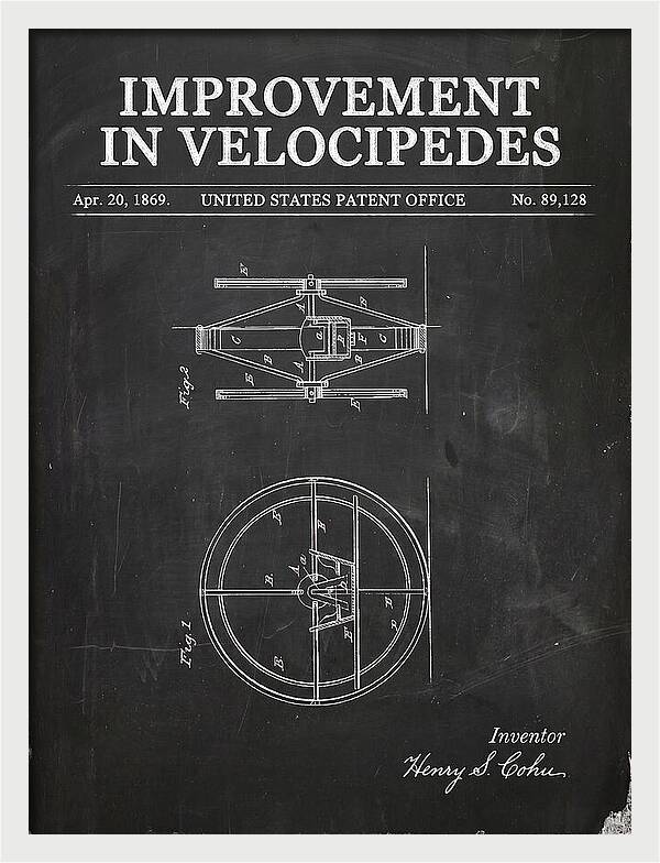 Velocipede Chalkboard Patent Us89128a