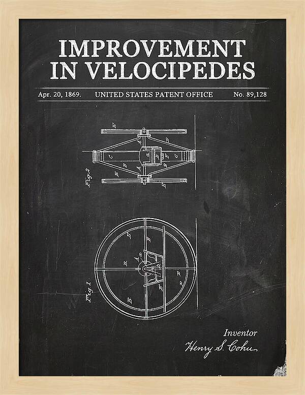 Velocipede Chalkboard Patent Us89128a