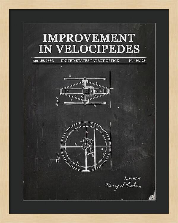 Velocipede Chalkboard Patent Us89128a