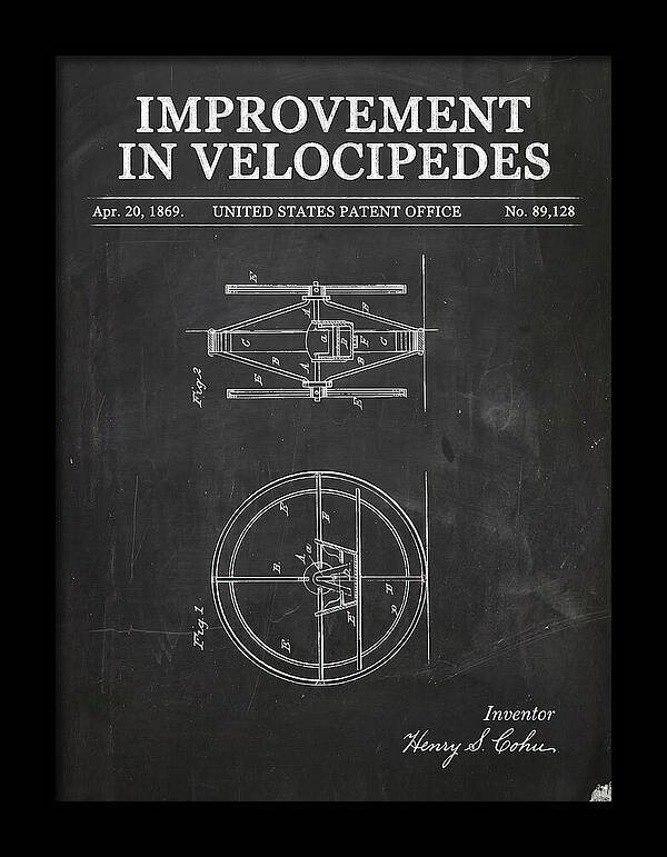 Velocipede Chalkboard Patent Us89128a