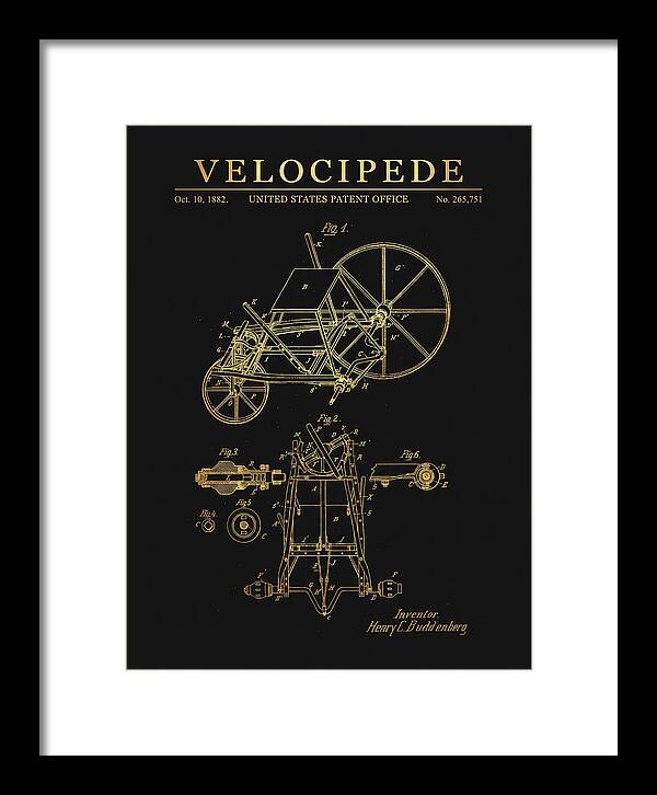 Velocipede Gold Patent Us265751a