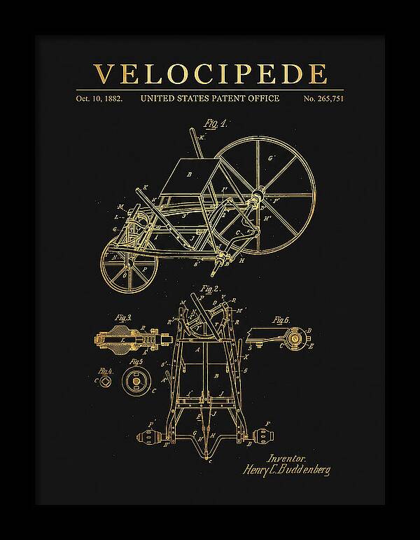 Velocipede Gold Patent Us265751a