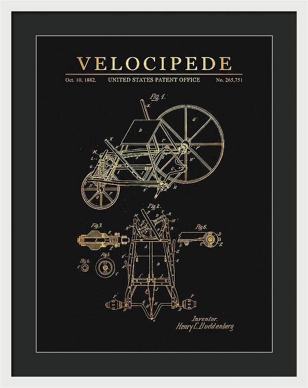 Velocipede Gold Patent Us265751a