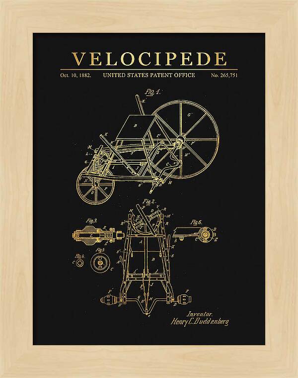 Velocipede Gold Patent Us265751a