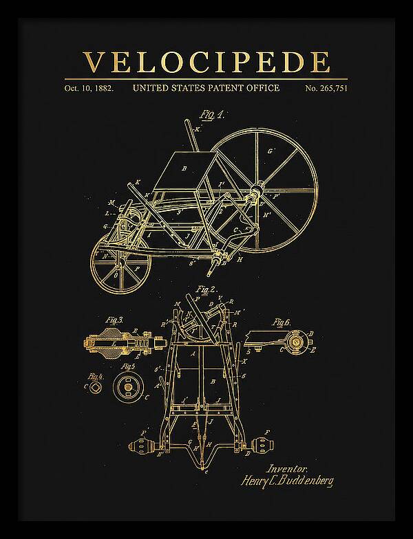 Velocipede Gold Patent Us265751a