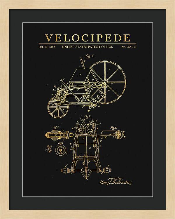 Velocipede Gold Patent Us265751a