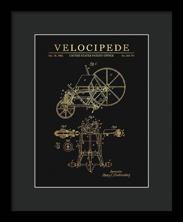 Velocipede Gold Patent Us265751a