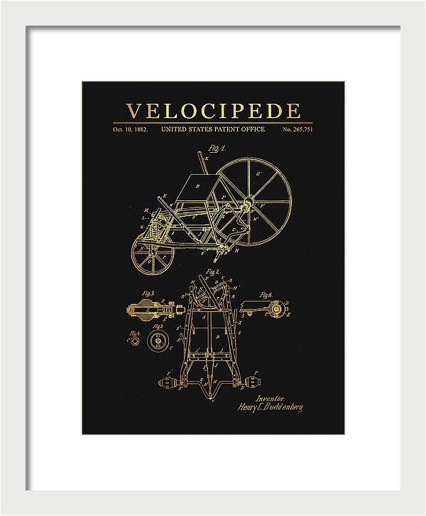Velocipede Gold Patent Us265751a