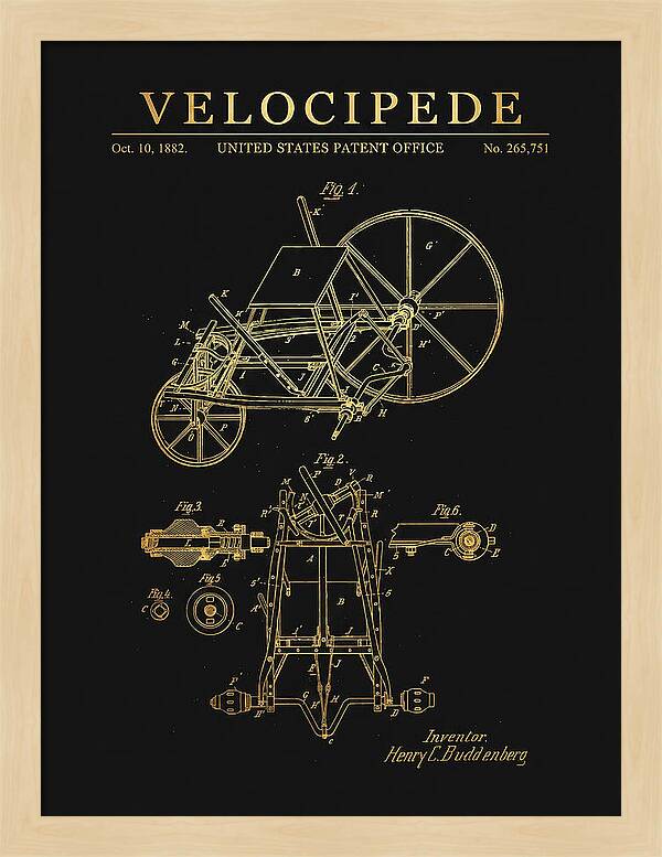 Velocipede Gold Patent Us265751a