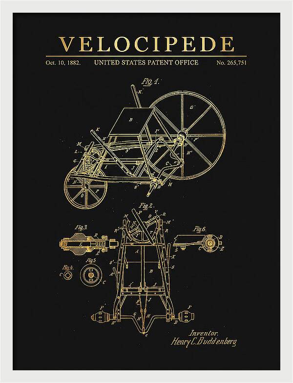 Velocipede Gold Patent Us265751a