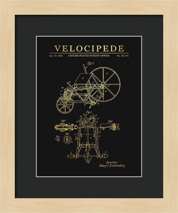 Velocipede Gold Patent Us265751a