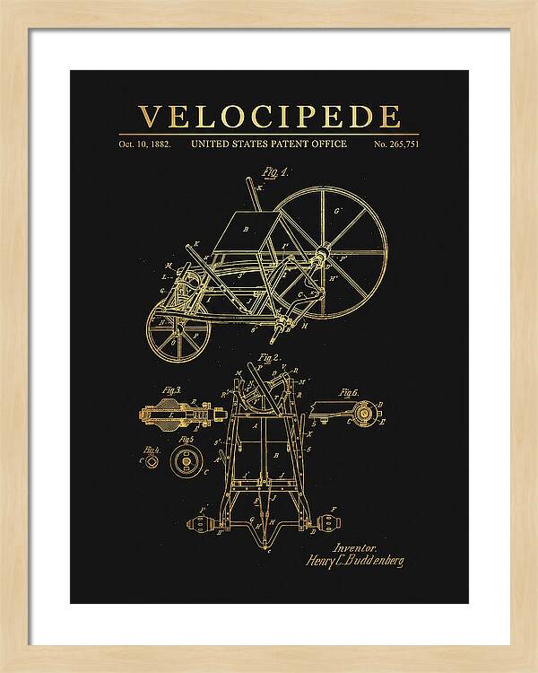 Velocipede Gold Patent Us265751a