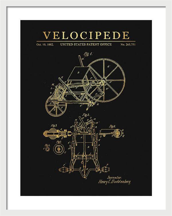 Velocipede Gold Patent Us265751a