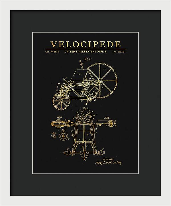 Velocipede Gold Patent Us265751a