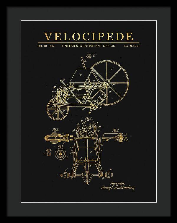 Velocipede Gold Patent Us265751a