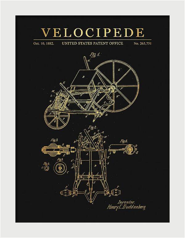 Velocipede Gold Patent Us265751a