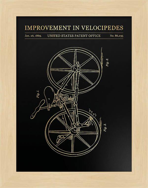 Velocipede Gold Patent Us86235a
