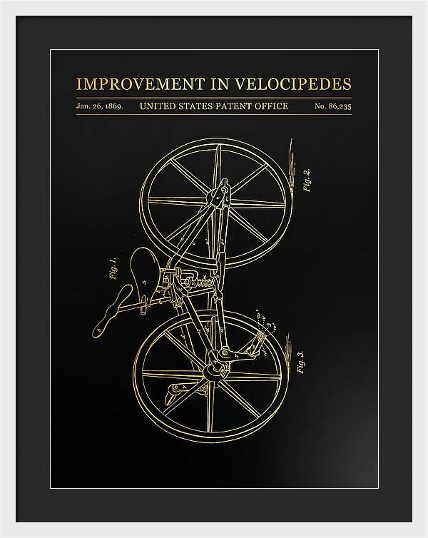 Velocipede Gold Patent Us86235a
