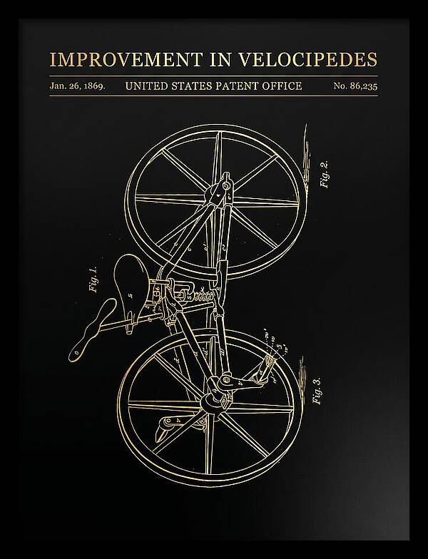 Velocipede Gold Patent Us86235a