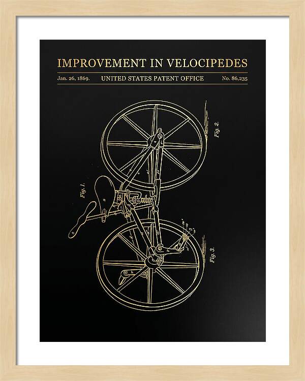 Velocipede Gold Patent Us86235a